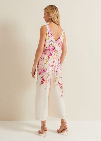 Phase Eight Ethel Floral Wide Leg Jumpsuit Multicolor Australia | YQ8093452